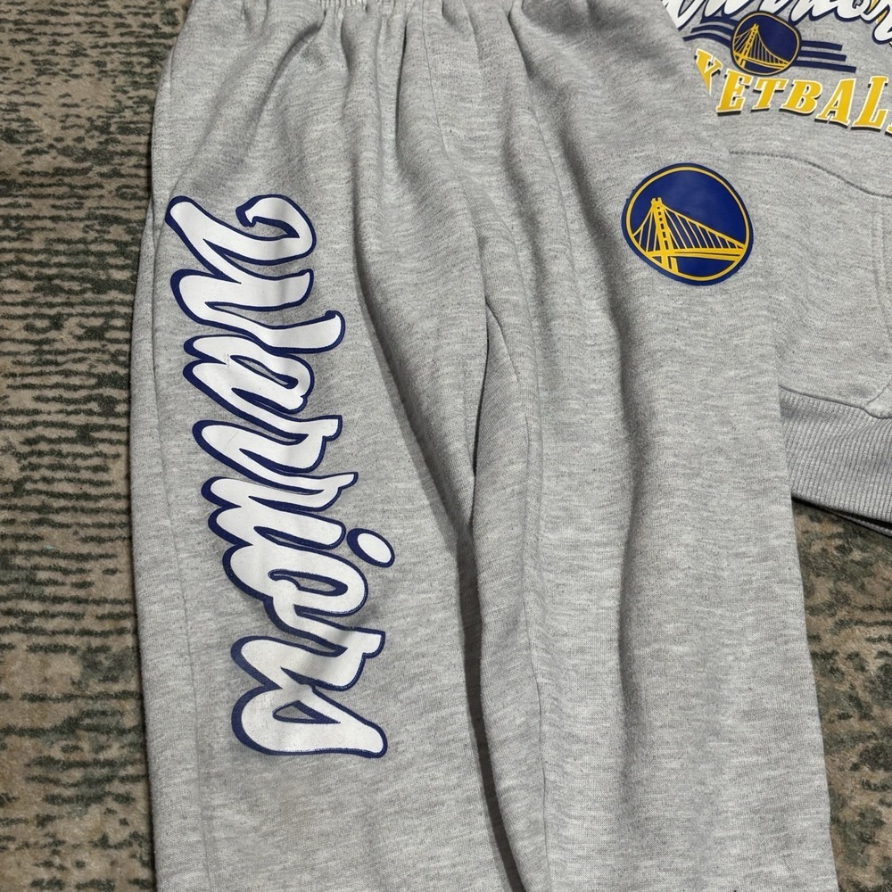 Kids Golden State Warriors fleece tracksuit Size 10/12 - Gray - Picture 3 of 10